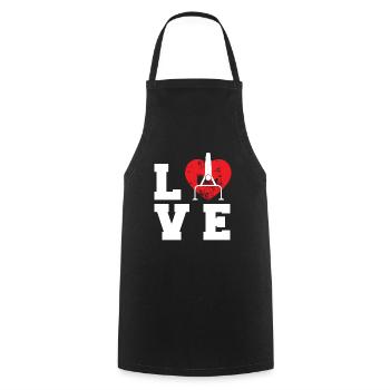 Méditation, Zen Yoga et Pilates - Tablier de cuisine - noir - Devant - AI Model Male 185 dark (185cm)