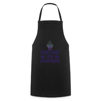 Meditation, Zen Yoga and Pilates - Cooking Apron - black - Front - AI Model Male 185 dark (185cm)