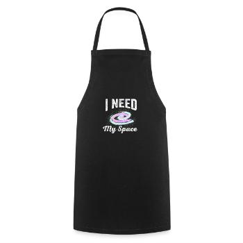 Solar System I need my space galaxy - Cooking Apron - black - Front - AI Model Male 185 dark (185cm)