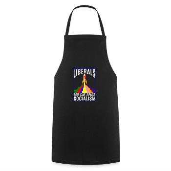 Liberals For Gays Space Socialism - Cooking Apron - black - Front - AI Model Male 185 dark (185cm)