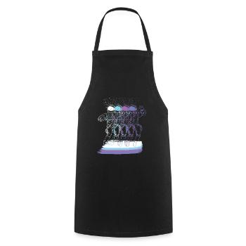 Solar System Multiple Space Astronaut - Cooking Apron - black - Front - AI Model Male 185 dark (185cm)