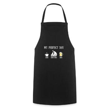 Perfekte Geschenkidee für den Aperitif des Bootes - Kochschürze - Schwarz - Vorne - AI Model Male 185 dark (185cm)