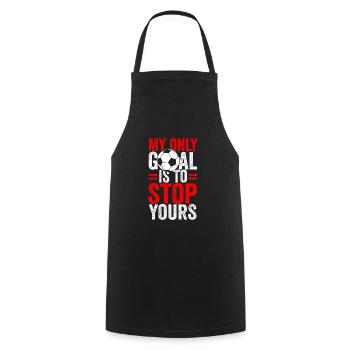 Football My goal is to stop your goals - Cooking Apron - black - Front - AI Model Male 185 dark (185cm)