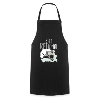 Rat Stay RATional Be RAtional Rat Lover - Cooking Apron - black - Front - AI Model Male 185 dark (185cm)