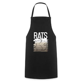 Rat Shadow Rats Couleur Faded Shadow Rat - Tablier de cuisine - noir - Devant - AI Model Male 185 dark (185cm)