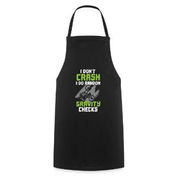 MTB I Don't Crash I Do Gravity Check - Cooking Apron - black - Front - AI Model Male 185 dark (185cm)