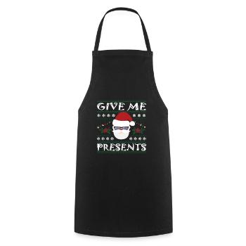 Merry Christmas and a Merry Christmas Eve - Cooking Apron - black - Front - AI Model Male 185 dark (185cm)