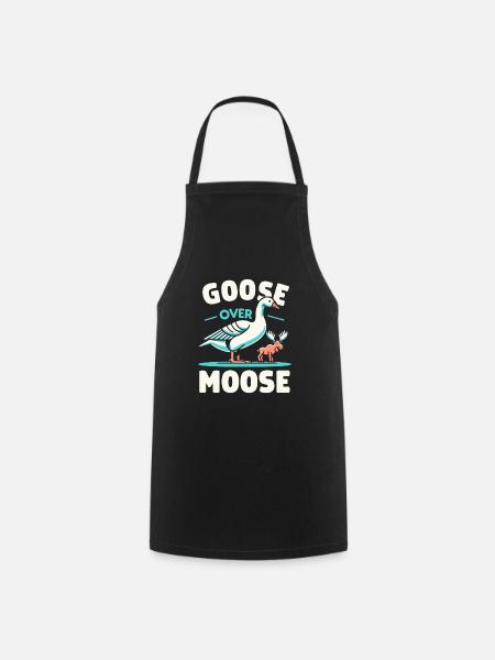 Goose over Moose – Triumphant Goose - Cooking Apron - black
