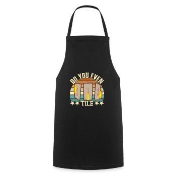 Profession Best Tiler Gift Idea - Cooking Apron - black - Front - AI Model Male 185 dark (185cm)