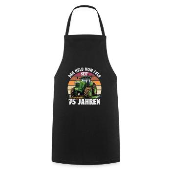 Der held Vom Feld Traktor 28 Geburtstag - Kochschürze - Schwarz - Vorne - AI Model Male 185 dark (185cm)