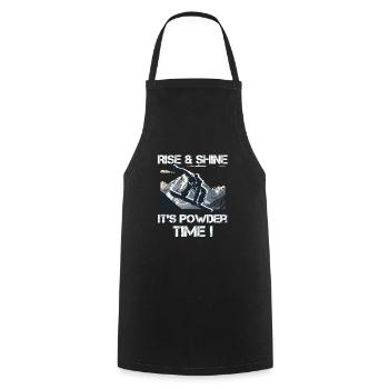 Snowboard Powder time - Cooking Apron - black - Front - AI Model Male 185 dark (185cm)