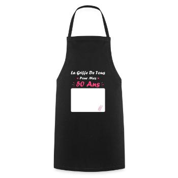la griffe de tous pour mes 50 Ans - Tablier de cuisine - noir - Devant - AI Model Male 185 dark (185cm)