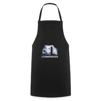Phare de Stormbending : le mysticisme de l’Allemagne du Nord - Tablier de cuisine - noir - Devant - AI Model Male 185 dark (185cm)