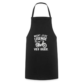 Toutes les légendes n’ont pas de cyclomoteur à quatre roues - Tablier de cuisine - noir - Devant - AI Model Male 185 dark (185cm)