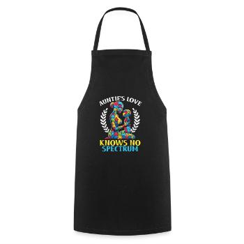 Autism Aunt Best Aunt Ever - Cooking Apron - black - Front - AI Model Male 185 dark (185cm)