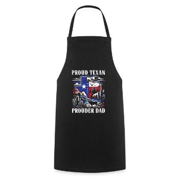 Vatertag Texan Daddy Texas Vaterschaft - Kochschürze - Schwarz - Vorne - AI Model Male 185 dark (185cm)