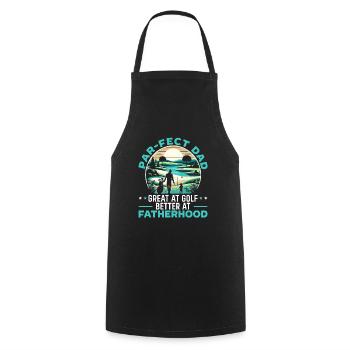 Father's Day Golfers Golfers Paternity - Cooking Apron - black - Front - AI Model Male 185 dark (185cm)