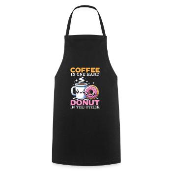 Nationaler Donut-tag, Donut-liebhaber, - Kochschürze - Schwarz - Vorne - AI Model Male 185 dark (185cm)