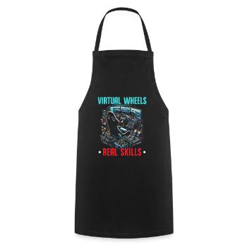 Sim Racing Sirm Racer Racing Simulation Simracing - Cooking Apron - black - Front - AI Model Male 185 dark (185cm)