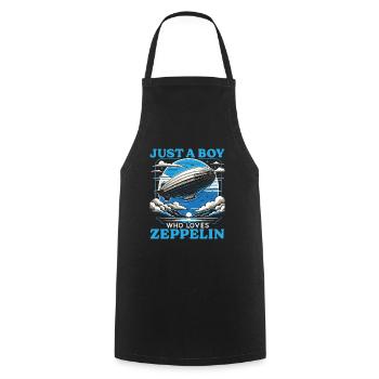 Zeppelin for Boys - Cooking Apron - black - Front - AI Model Male 185 dark (185cm)
