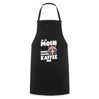 Zum Kaffeetrinken geboren zur Arbeit gezwungen - Kochschürze - Schwarz - Vorne - AI Model Male 185 dark (185cm)