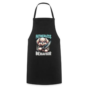 Funny dog humor sarcasm dog lover - Cooking Apron - black - Front - AI Model Male 185 dark (185cm)