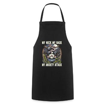 Funny possum wildlife animal lover garbage cat - Cooking Apron - black - Front - AI Model Male 185 dark (185cm)