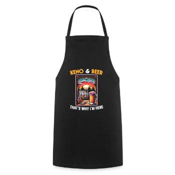 Keno Gambling Casino Game Lover Joueurs de loterie - Tablier de cuisine - noir - Devant - AI Model Male 185 dark (185cm)