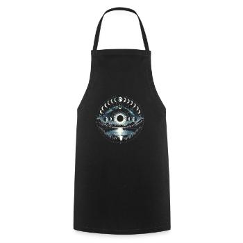 Moon Phases Symbol Astronomy Astrology Full Moon - Cooking Apron - black - Front - AI Model Male 185 dark (185cm)