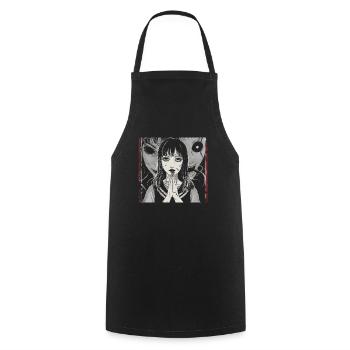 Vêtements occultes Mode gothique occulte - Tablier de cuisine - noir - Devant - AI Model Male 185 dark (185cm)