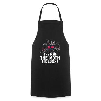 Mothman Lover Mythical Creature Cryptozoology - Cooking Apron - black - Front - AI Model Male 185 dark (185cm)