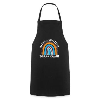Aba therapist Behavior analyst Psychologist - Cooking Apron - black - Front - AI Model Male 185 dark (185cm)