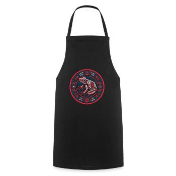 Puerto Rico Flag Country Nationality Pr Boricua - Cooking Apron - black - Front - AI Model Male 185 dark (185cm)