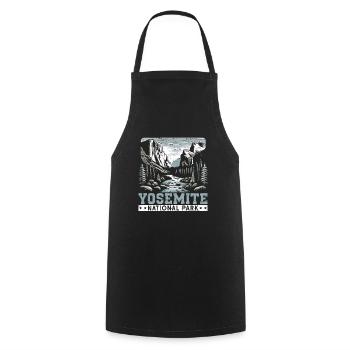 Yosemite National Park Outdoor Tours USA America - Cooking Apron - black - Front - AI Model Male 185 dark (185cm)