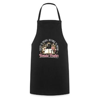 Pasteur Jésus-Christ - Tablier de cuisine - noir - Devant - AI Model Male 185 dark (185cm)