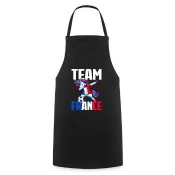 Cadeau Supporter football foot France - Tablier de cuisine - noir - Devant - AI Model Male 185 dark (185cm)