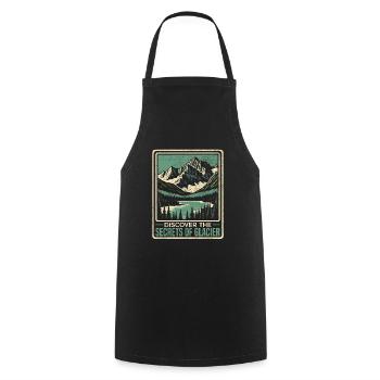 Glacier National Park Outdoor Tours USA America - Cooking Apron - black - Front - AI Model Male 185 dark (185cm)
