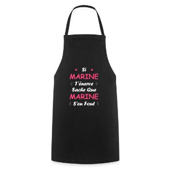 Marine - Tablier de cuisine - noir - Devant - AI Model Male 185 dark (185cm)