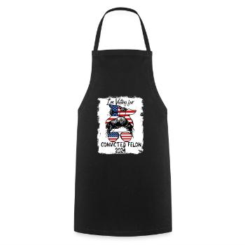 I'm Voting Convicted Felon - 2024 - Cooking Apron - black - Front - AI Model Male 185 dark (185cm)