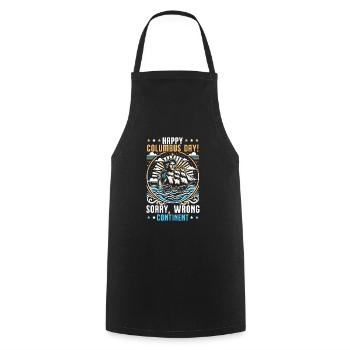 Columbus Day America 1492 Usa Discovery - Cooking Apron - black - Front - AI Model Male 185 dark (185cm)