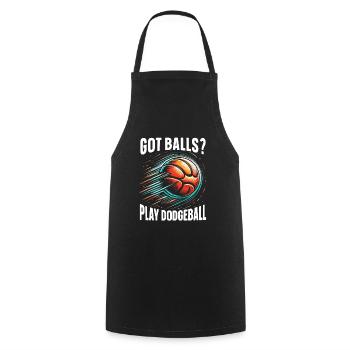 Dodgeball player dodgeball team sport - Cooking Apron - black - Front - AI Model Male 185 dark (185cm)
