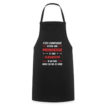 fleuriste - Tablier de cuisine - noir - Devant - AI Model Male 185 dark (185cm)