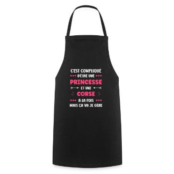 corse - Tablier de cuisine - noir - Devant - AI Model Male 185 dark (185cm)