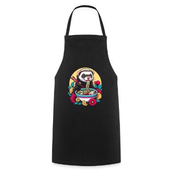 Drôle d’amant furet belette mammifère animal - Tablier de cuisine - noir - Devant - AI Model Male 185 dark (185cm)