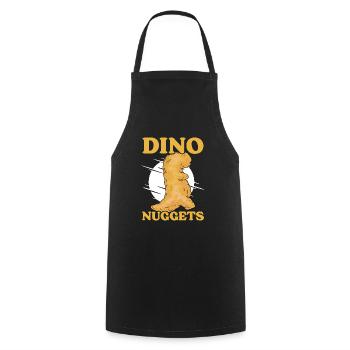 Pépite de poulet Dino de restauration rapide - Tablier de cuisine - noir - Devant - AI Model Male 185 dark (185cm)