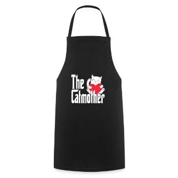 Maman chat La mère chat folle Chat Mère Kitty Maman - Tablier de cuisine - noir - Devant - AI Model Male 185 dark (185cm)