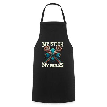 Lacrosse Player Lax Coach Sport Lacrosse Goalie - Cooking Apron - black - Front - AI Model Male 185 dark (185cm)