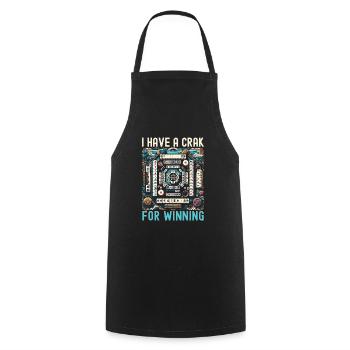Mahjong Player Casino game Mahjongg - Cooking Apron - black - Front - AI Model Male 185 dark (185cm)