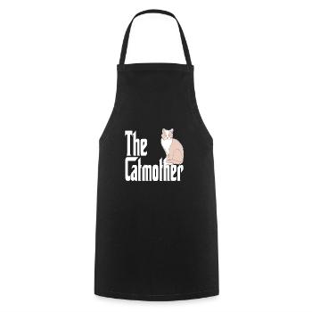 Cat Mom The Catmother Crazy Cat Mother Kitty Mommy - Cooking Apron - black - Front - AI Model Male 185 dark (185cm)