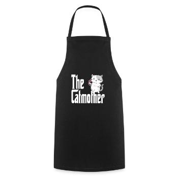 Maman chat La mère chat folle Chat Mère Kitty Maman - Tablier de cuisine - noir - Devant - AI Model Male 185 dark (185cm)